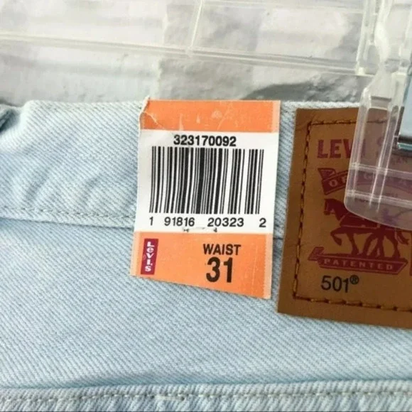 Levi’s 501 High Rise Cutoff Denim Shorts NWT - Picture 10 of 12